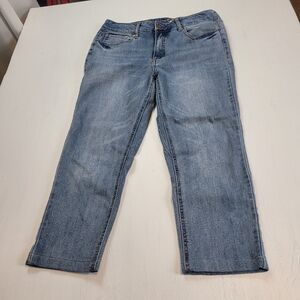 Seven7 Light Blue Straight Crop Jeans